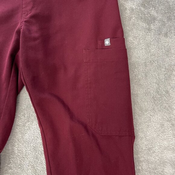 FIGS Women's Scrub Pants XS‎ Comfort Waistband Workwear Burgundy Nurse Hospital - Picture 4 of 16